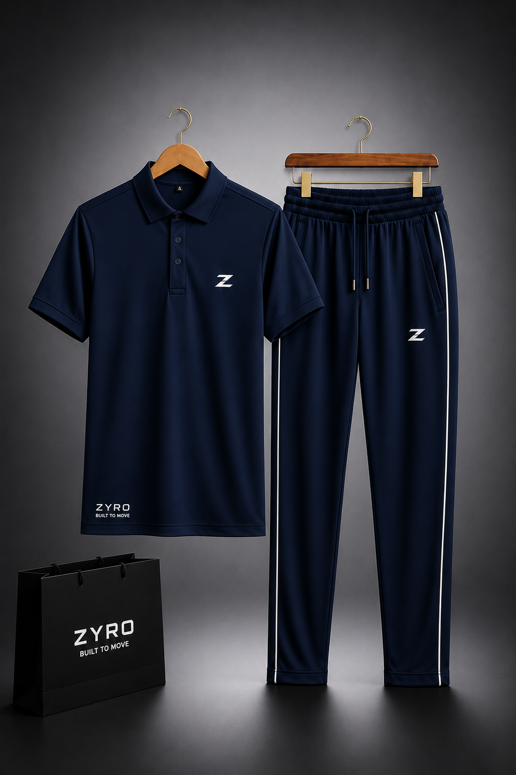 Men's 2Pcs Dry Fit Polo Shirt with Trouser | "Modern Style That Impresses"