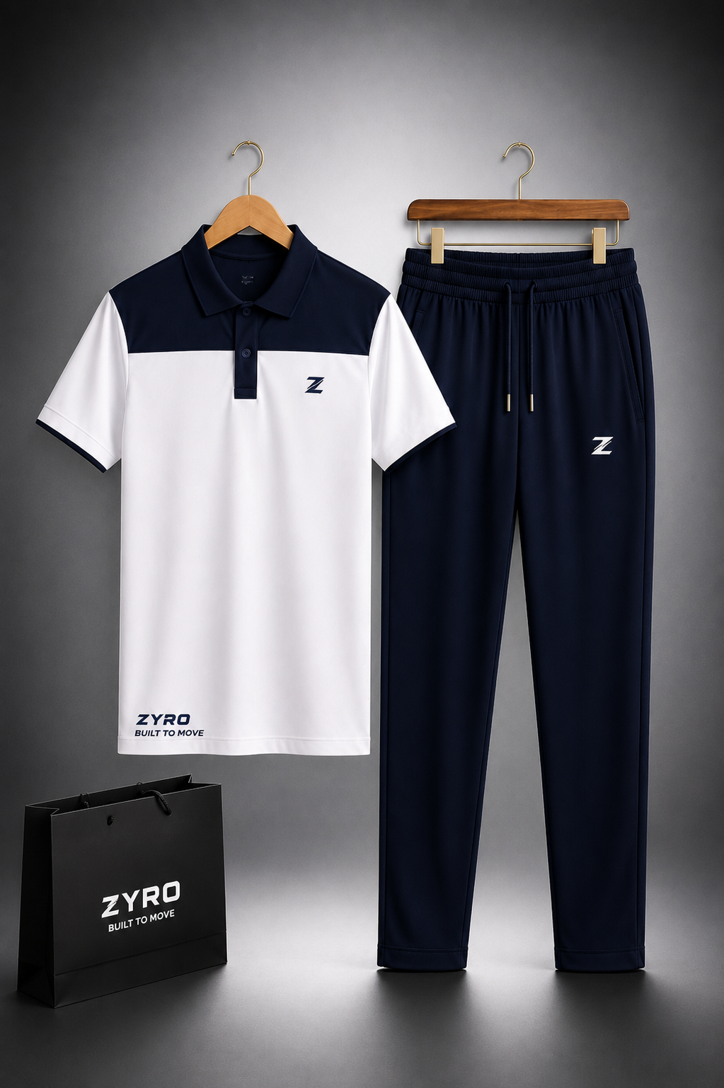 Men's 2Pcs Dry Fit Polo Shirt with Trouser | "Modern Style That Impresses"