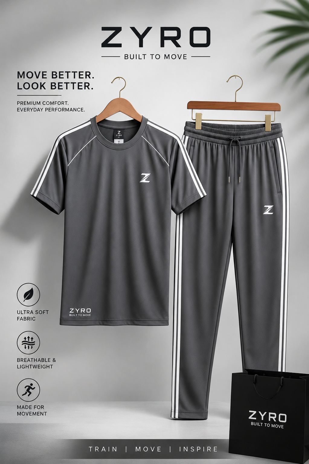 Men's 2Pcs Dry Fit Tracksuit (Unisex) | Modern Style Impress To Everyon