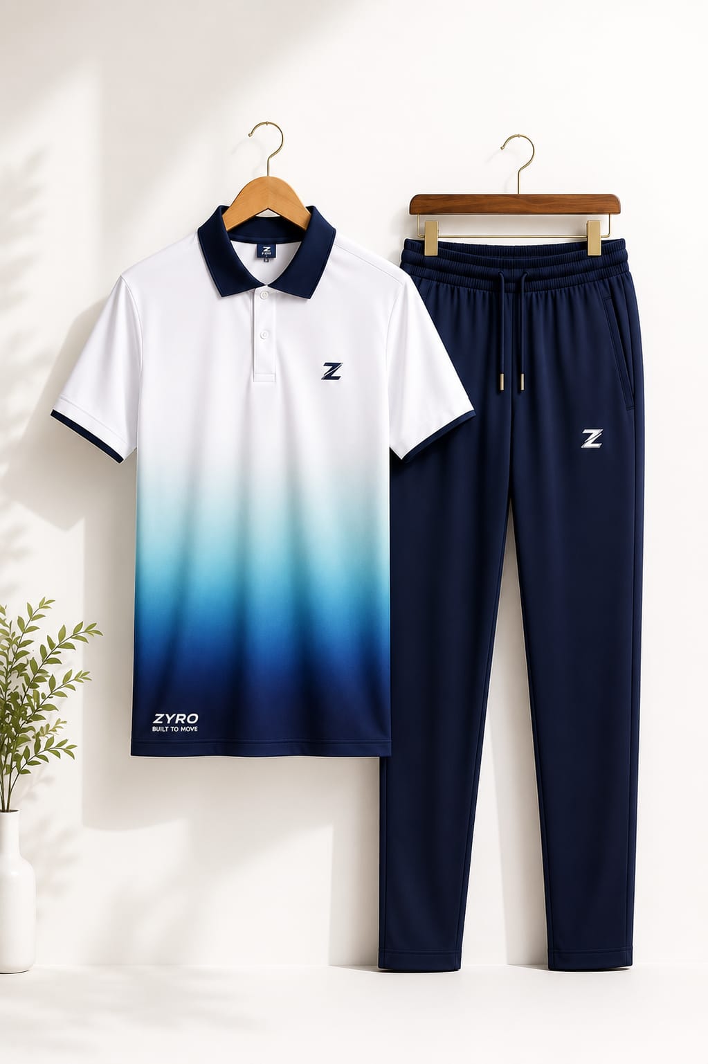Men's 2Pcs Dry Fit Polo Shirt with Trouser Set | Modern Style Impress To Everyone