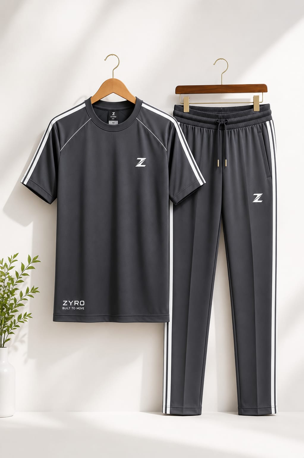 Men's 2Pcs Dry Fit Polo Shirt with Trouser Set | Modern Style Impress To Everyone