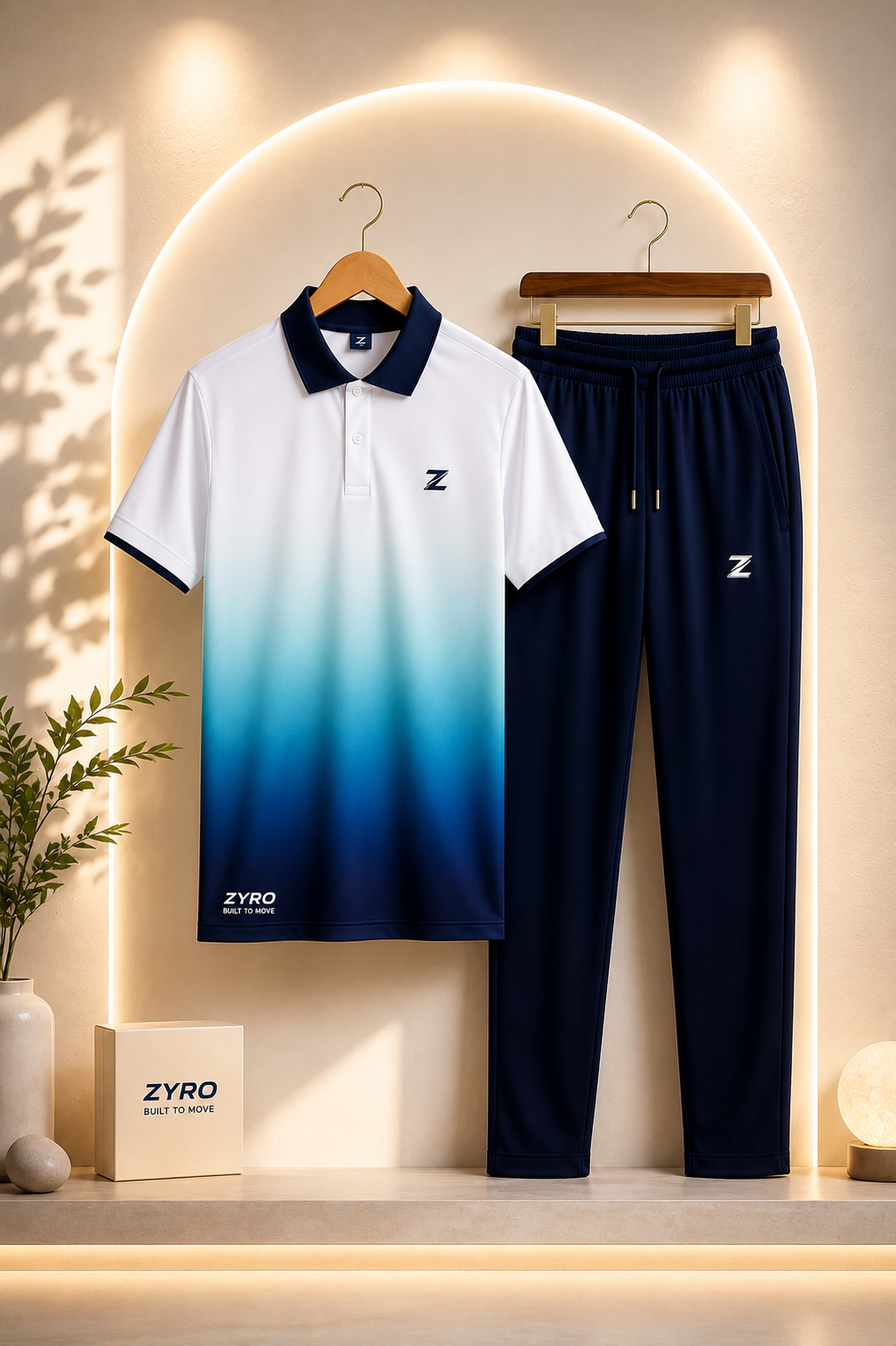 Men's 2Pcs Dry Fit Polo Shirt with Trouser | Modern Style Impress To Everyone ..